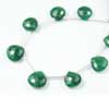 Natural Green Emerald Faceted Heart Drop Beads Strand Length 5.5 Inches and Size 10.5mm to 12mm approx.